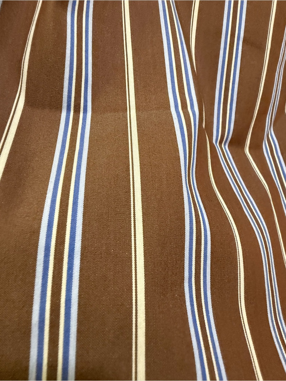 NWT Active USA Brown and Blue wide leg cotton striped pants sz M - Picture 7 of 8